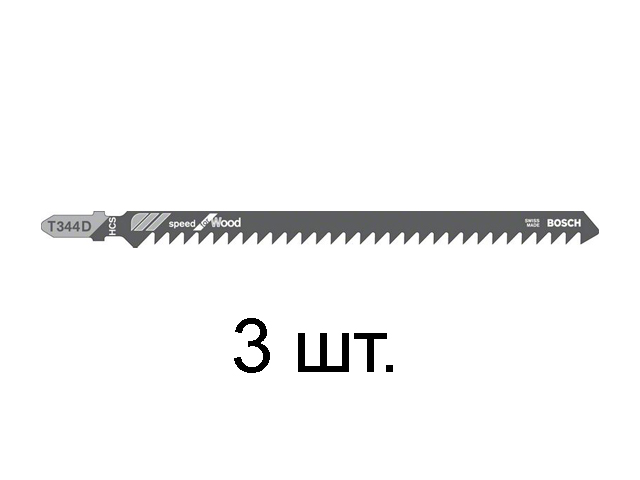 Пилка лобз. по дереву T344D (3 шт.) BOSCH