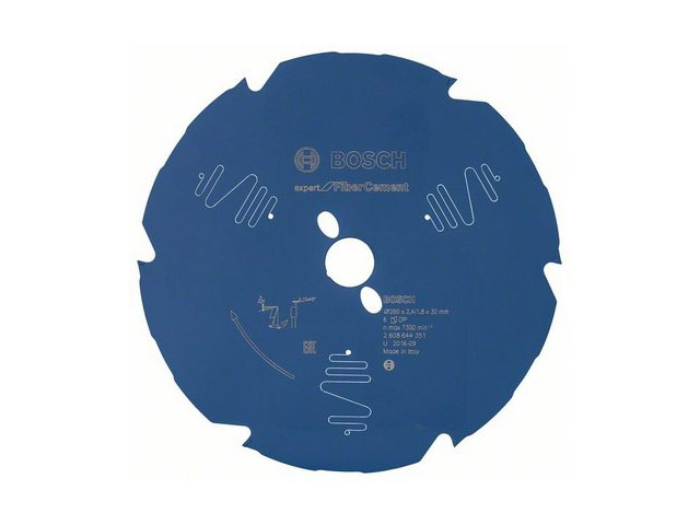 Диск пильный 260х30/25,4 мм 6 зуб. по гипсокартону EXPERT FOR FIBERCEMENT BOSCH