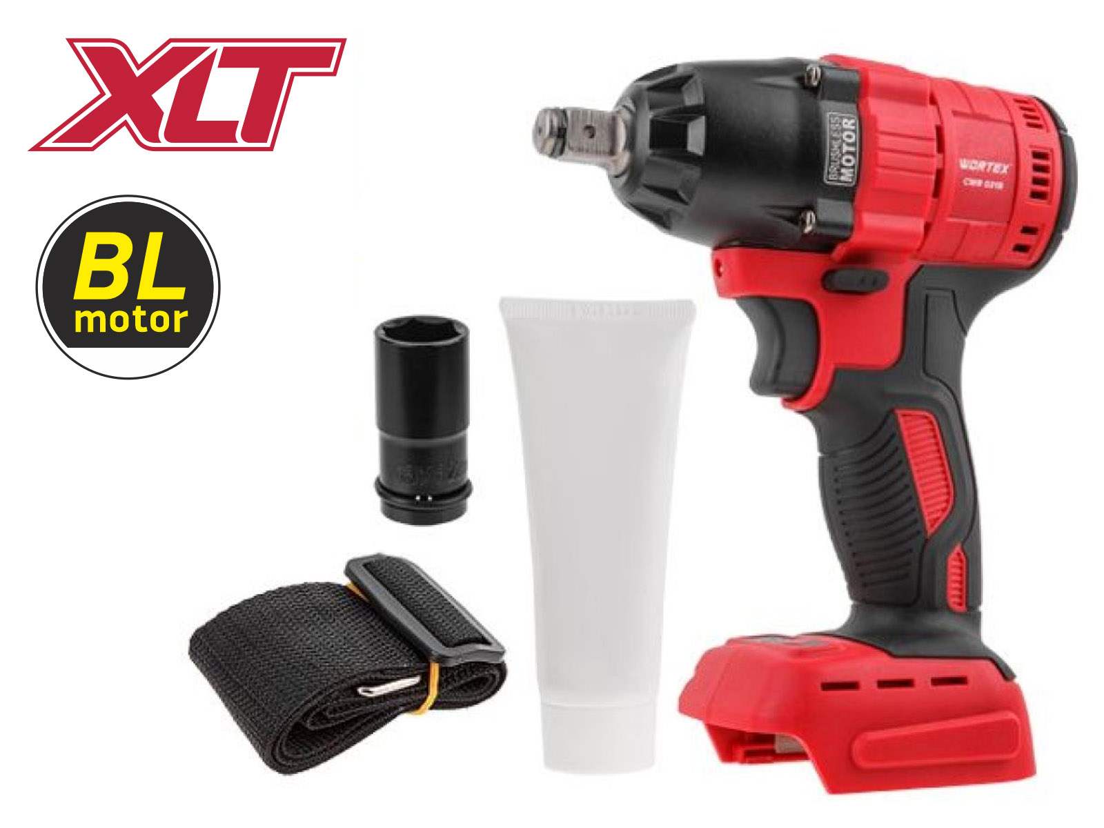Аккум. ударный гайковерт WORTEX CWR 0318 в кор. ALL1 XLT SOLO БЕСЩЕТ., 18 В, 310 Н*м, 1/2