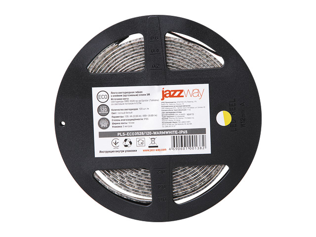Лента светодиодная PLS2835/60(6 Вт/м, 420-480 Лм/м, 6500К, IP20, 12В (5 м в уп.) JAZZWAY