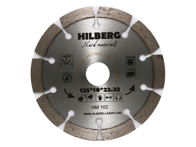 Алмазный круг 125х22,23 мм по ж/бетону Hard Materials HILBERG