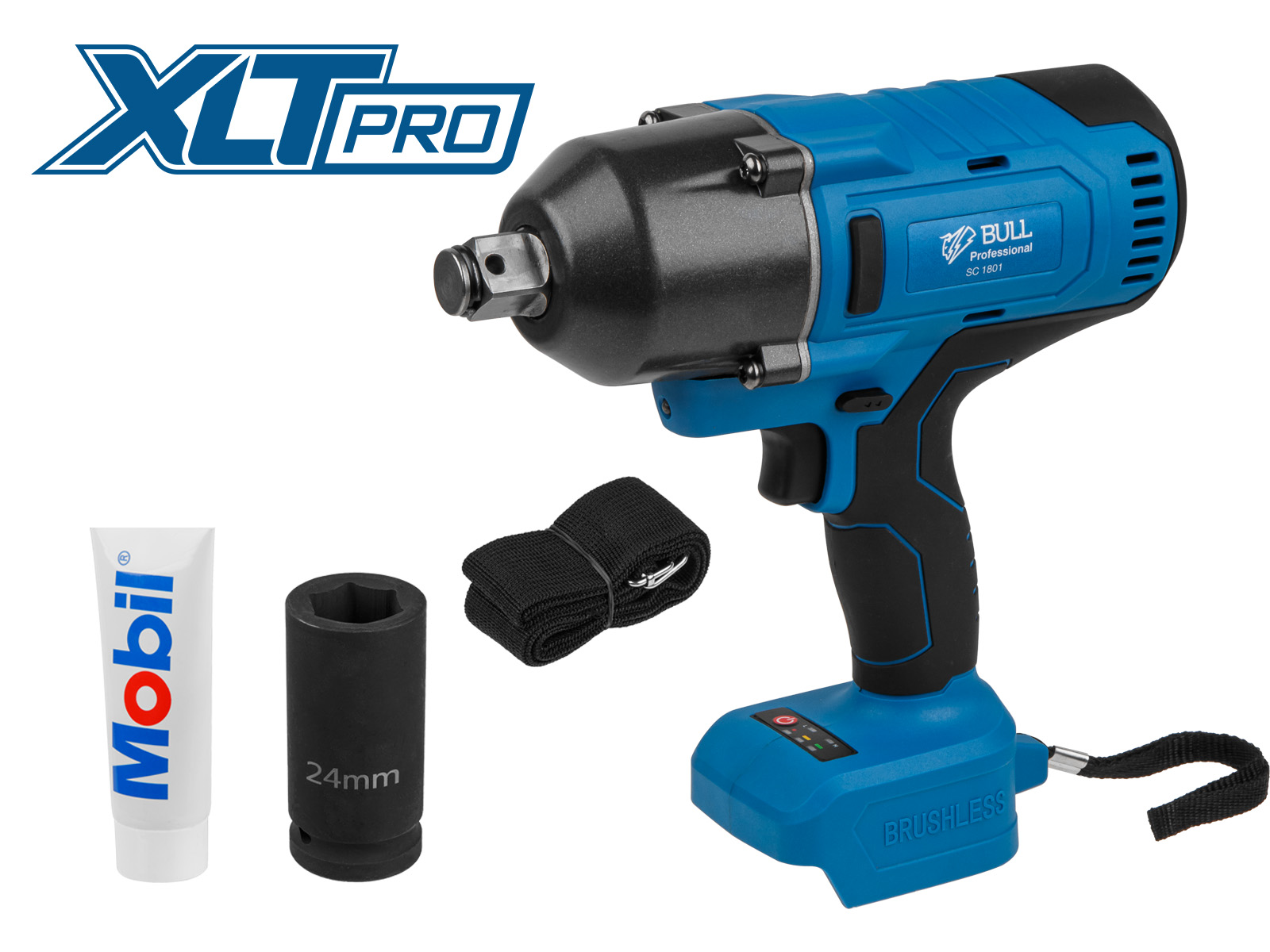 Аккум. ударный гайковерт BULL SC 1801 в кор. XLTpro SOLO БЕСЩЕТ., 18 В, 1000 Н*м, 3/4