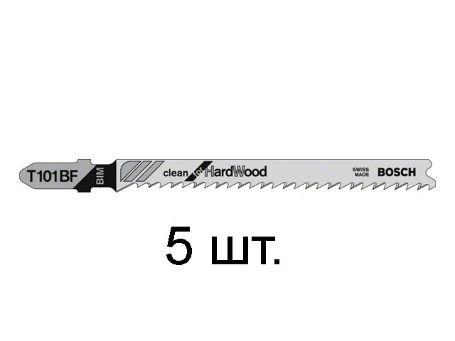 Пилка лобз. по дереву/ламинату T101BF (5 шт.) BOSCH