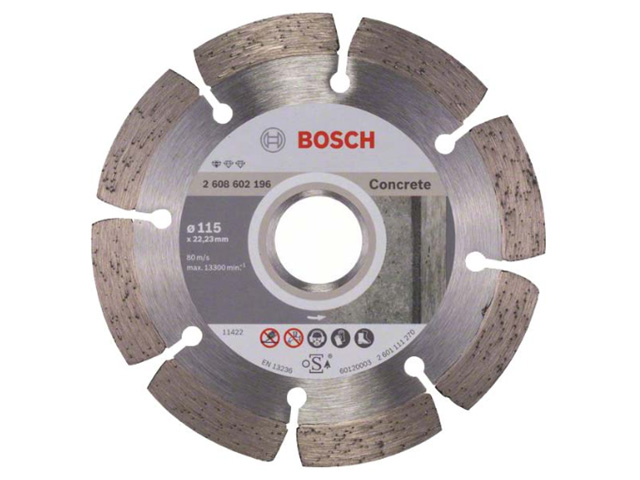 Алмазный круг 115х22 мм по бетону сегмент. STANDARD FOR CONCRETE BOSCH