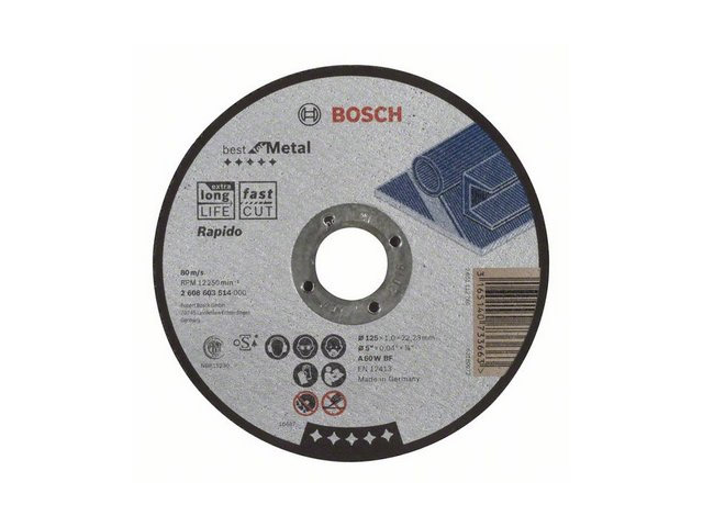 Круг отрезной 125х1.0x22.2 мм для металла Best BOSCH