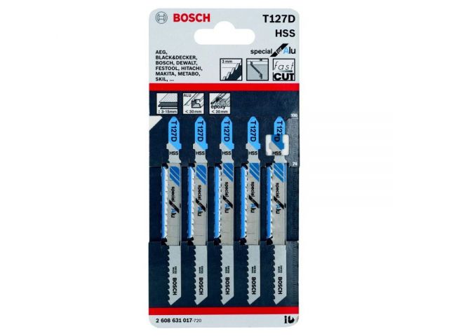 Пилка лобз. по алюминию T127D (5 шт.) BOSCH