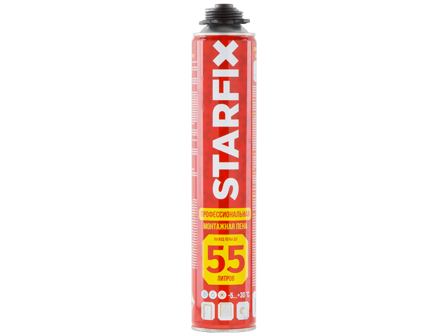 Пена монтажная профессиональная всесезонная STARFIX Gunfoam (730мл)