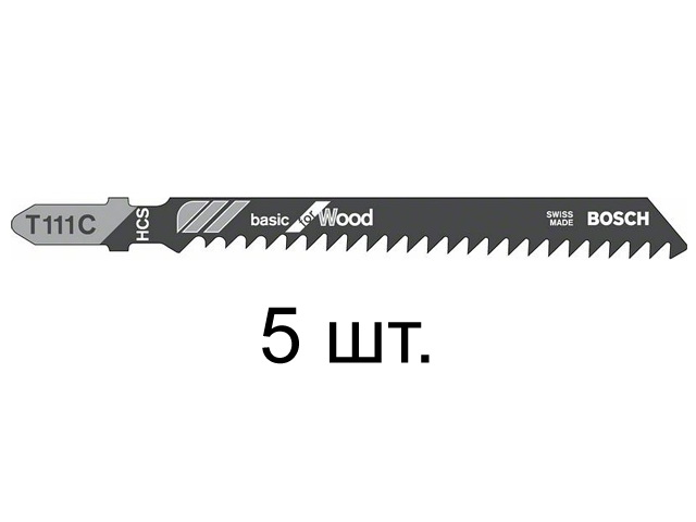 Пилка лобз. по дереву T111C (5 шт.) BOSCH