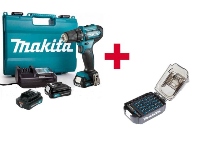 Аккум. дрель-шуруповерт MAKITA CXT DF 333 DWAE в чем. + АКЦИЯ (набор насадок E-03084)