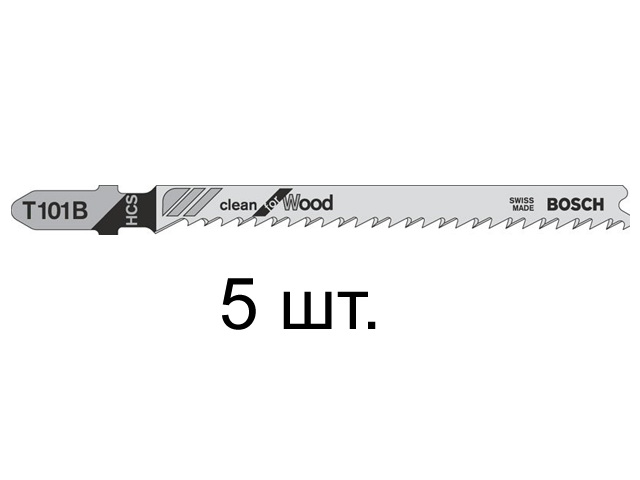 Пилка лобз. по дереву T101B (5 шт.) BOSCH