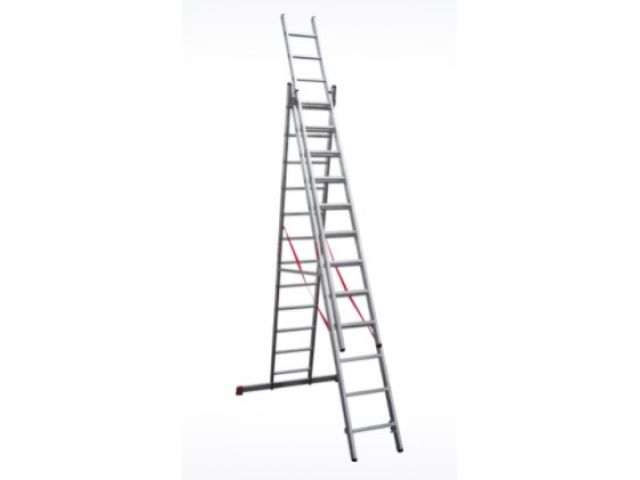 Лестница алюм. 3-х секц. 309/796/328 см 3х12 ступ. 20,2кг  NV3230 Новая Высота