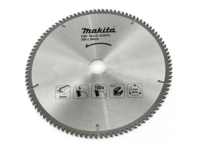 Диск пильный 260х30 мм 100 зуб. по алюминию MAKITA